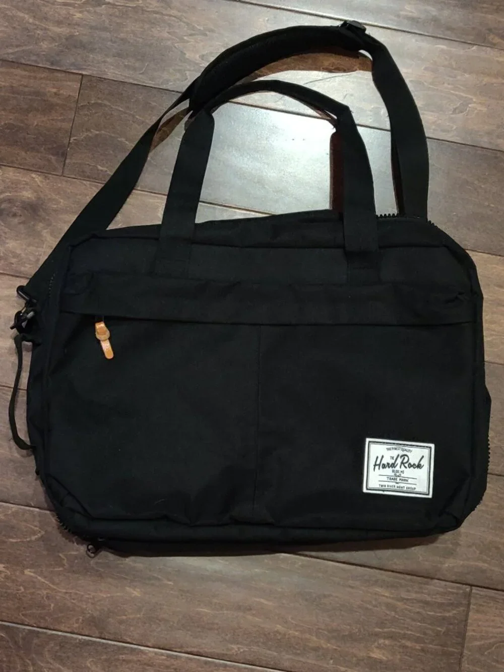 Hard Rock Biloxi Black Canvas Weekender Bag With Shoulder Strap